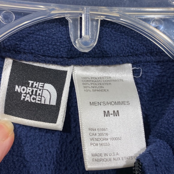 (M) North Face men’s (unisex) half zip, navy fleece - Picture 2 of 5